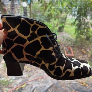 Giraffe Print Ankle Boots
